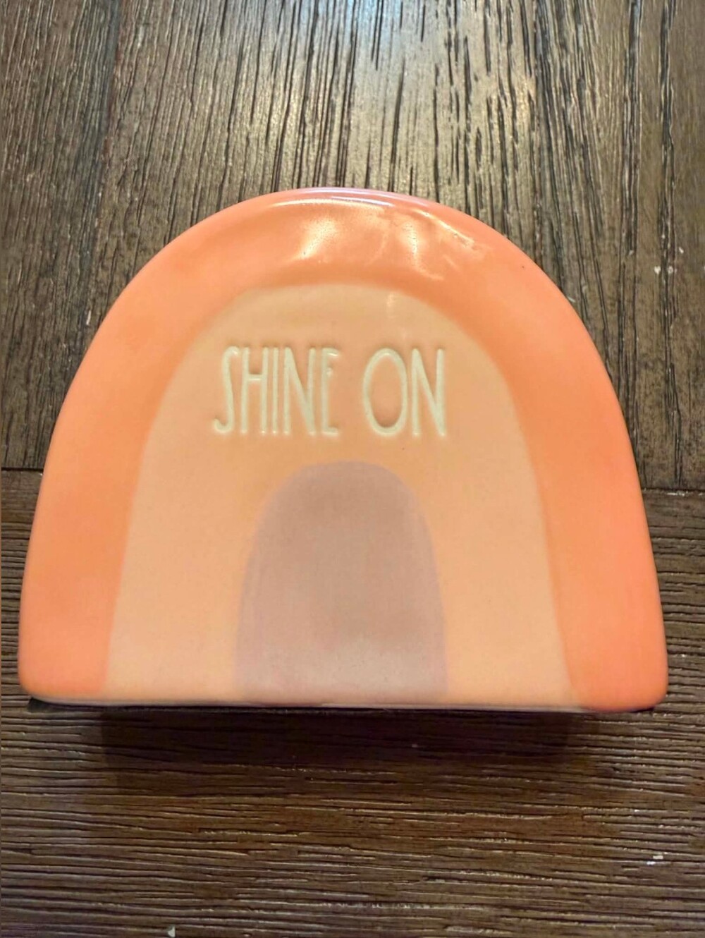 NWT Rae Dunn by Magenta "Shine On" Ceramic Rainbow Tabletop Decor, 3.5"×1.75"×4"